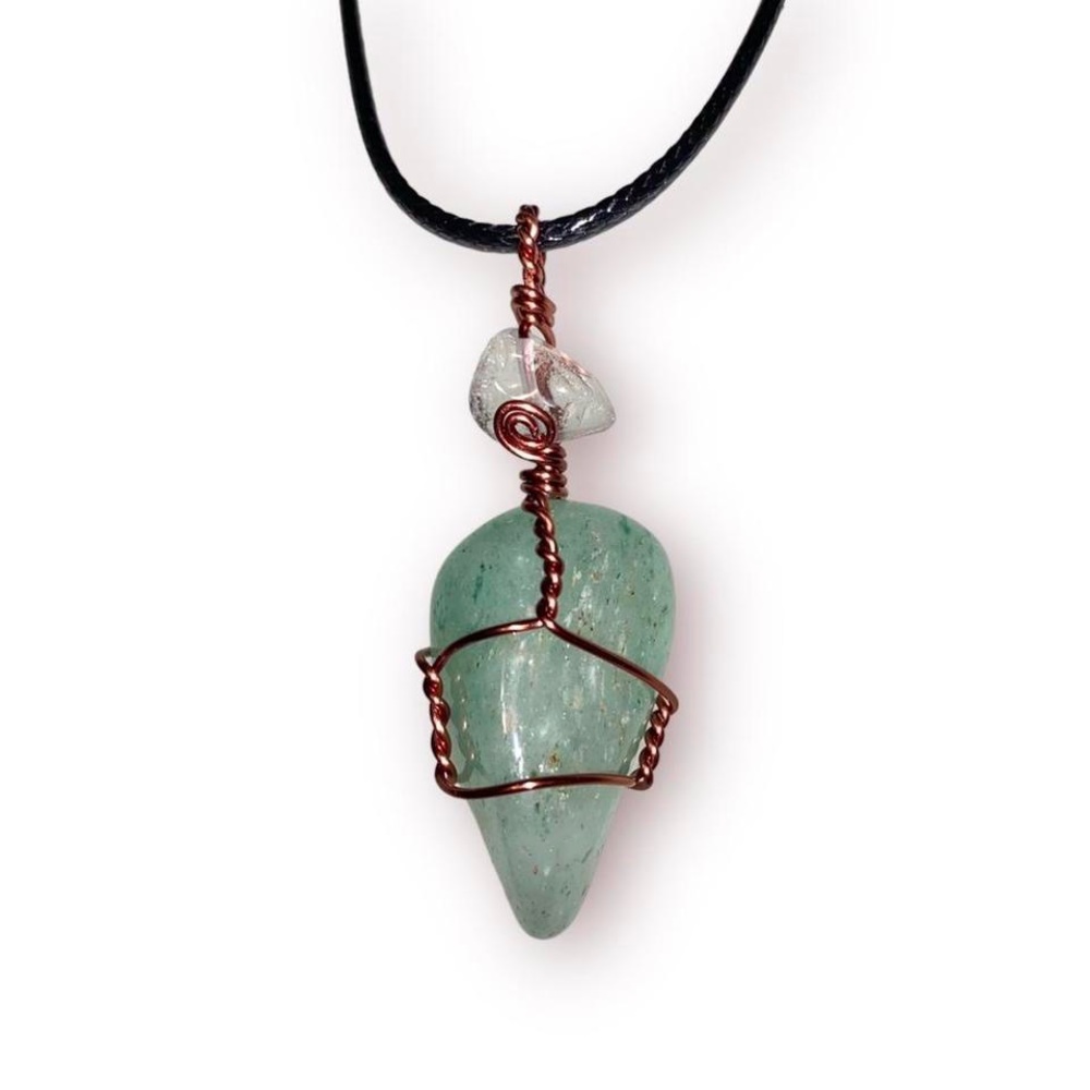 Clear Quartz And Green Aventurine Necklace